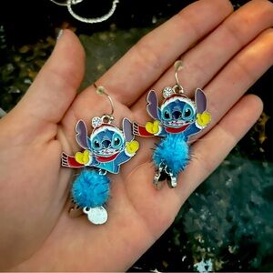 lilo and stitch christmas earrings